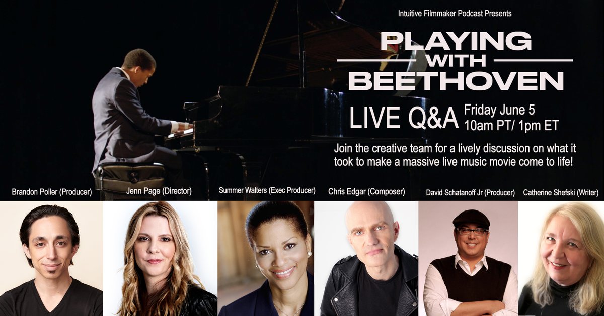 Join us in two weeks for a LIVE Q&amp;A session about all things Playing With Beethoven! It's free! Sign up here:
eventbrite.com/e/live-filmmak… #Beethoven #MusicMovie #IndieFIlm