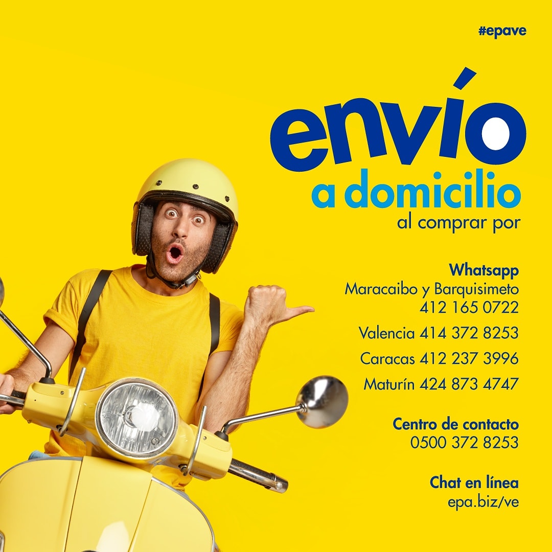 FerreteriaEPAVE's tweet photo. ¡Ahora llegamos a más ciudades para entregarle directo en su hogar! Comprometidos con nuestros clientes, ampliamos nuestro servicio de #EnvíoADomicilio. Estamos en #Valencia, #Caracas, #Maracaibo, #Barquisimeto y #Maturín para llevarle lo que necesita a la puerta de su casa. https://t.co/i9ikVjePpa