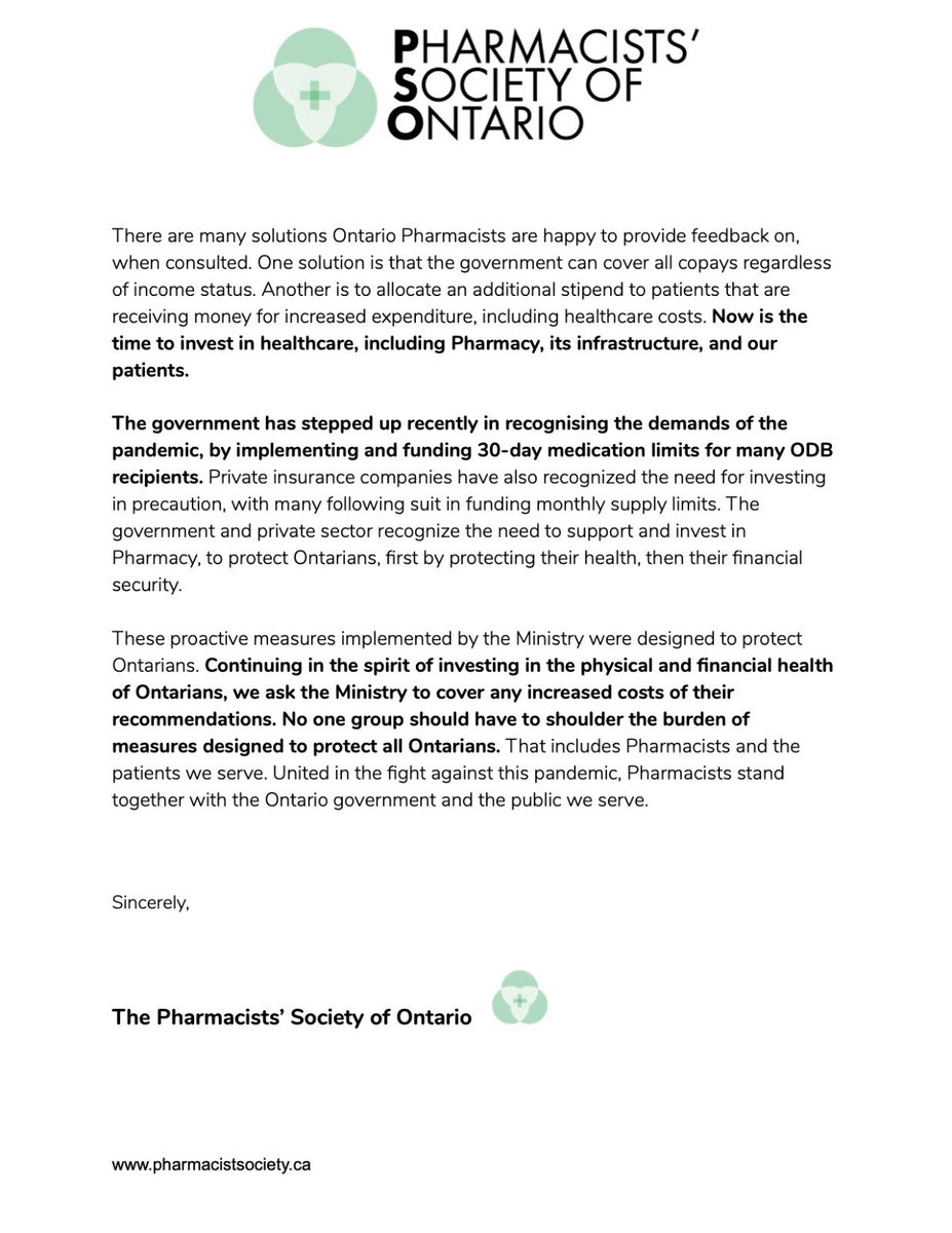 Pharmacists’ Society of Ontario tweet media