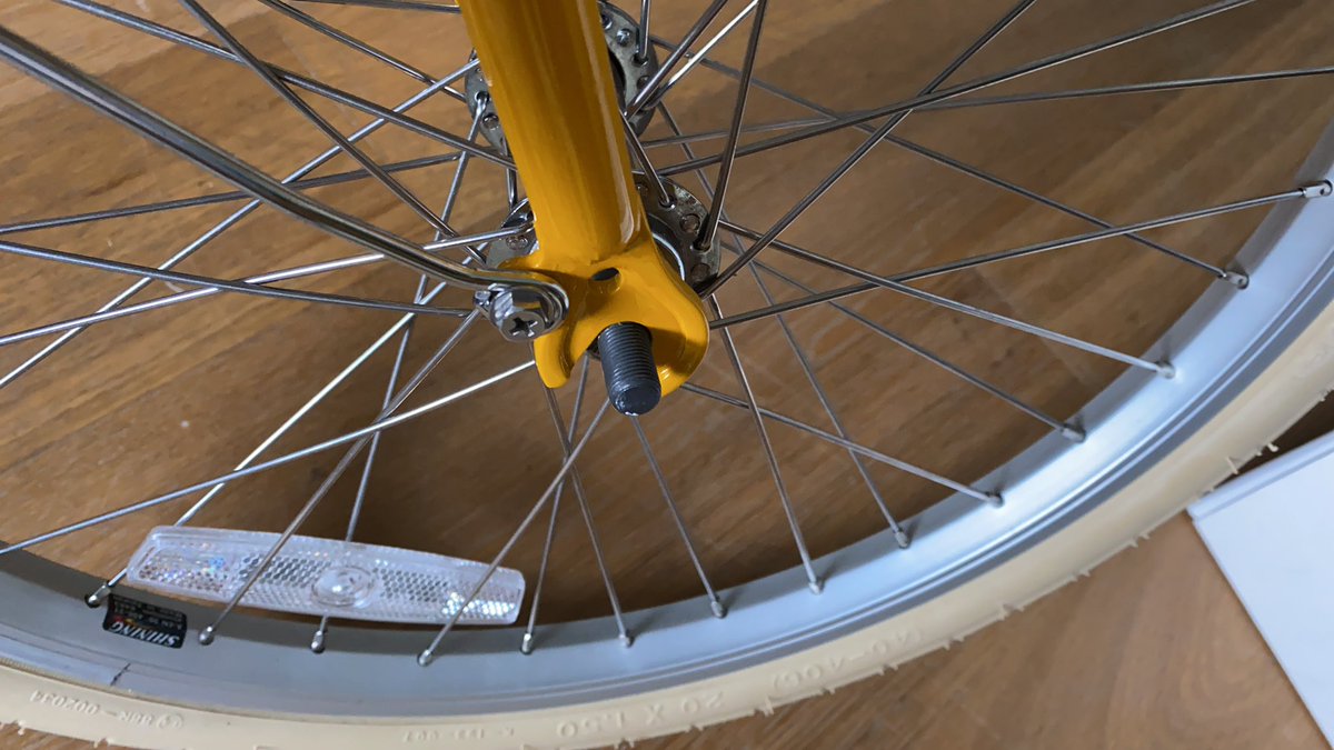 shinythoughts's tweet photo. @bobbinbicycles hey guys, please could you let me know the size of the nut you have on your adult bobbin fold wheels please? Where the wheel attaches to the fork. Mines somehow come off so need to get another. Thank you :) 💛 https://t.co/xl6EW4tCIK