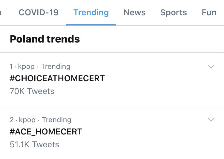 Poland Choice have been busy!  #CHOICEATHOMECERT is trending at #1 right alongside  #ACE_HOMECERT AT #2!
