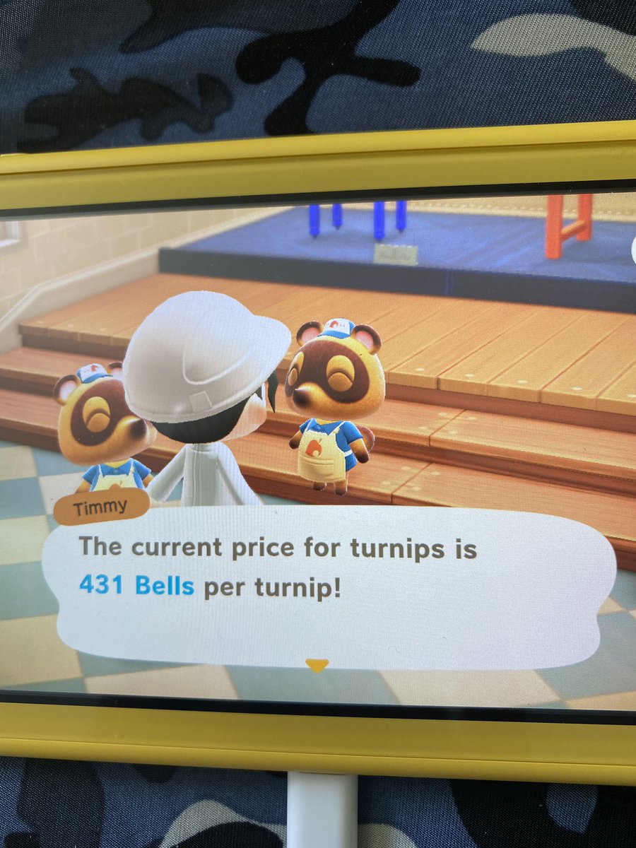 jinnyinab0ttle's tweet photo. The most bells I’ve been offered for turnips. #ACNHturnips #beggarscantbechoosers #acnh https://t.co/hRqrr52zRq