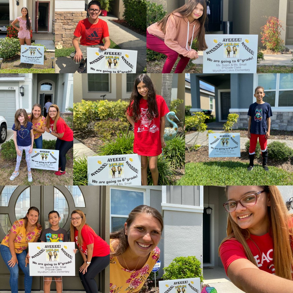 WLES_OCPS's tweet photo. Miss Suazo and Miss Small honored their 5th grade scholars yesterday with "We are going to 6th grade!" yard signs. β€οΈππ½ #WLESspirit #CelebratingSuccess #distancelearning2020 #ExpectSuccessNothingLess https://t.co/S4FqQNlGbE