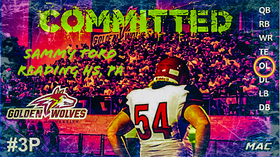 AlverniaFB's tweet photo. Now we're on to the offensive line! Our first commit comes out Reading high school!

Golden Wolves Nation, please welcome Samuel Toro!

#3P 
#WOLVESSEA20N https://t.co/LilLHF4Ngu