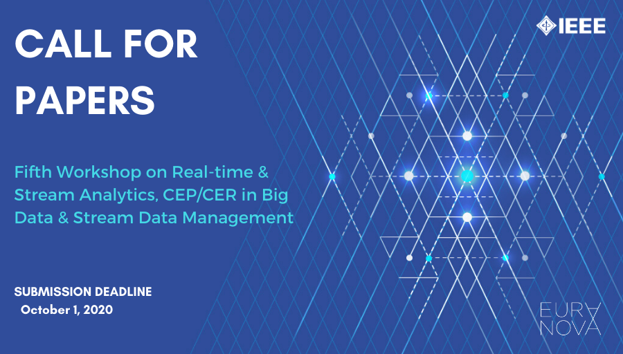 euranova's tweet photo. Next December, EURA NOVA is organising its fifth workshop on Real-time &amp; Stream Analytics. To refine new opportunities and use cases required by the industry, we are bringing together experts passioned about the subject.  Submit your paper: https://t.co/44V8hQMMDL https://t.co/ZoTQw4wAWU