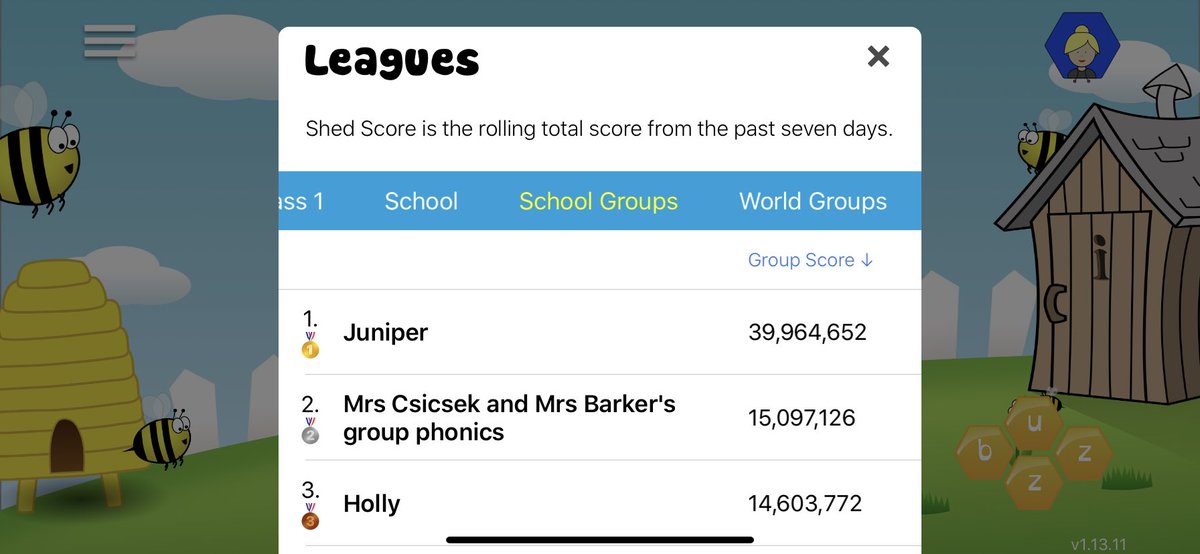 The weekly results are in! Well done to Juniper class, Mrs Csiscek and Mrs Barker’s Phonics group and Holly class! Who will be number one next week!? 🐝🐝🐝