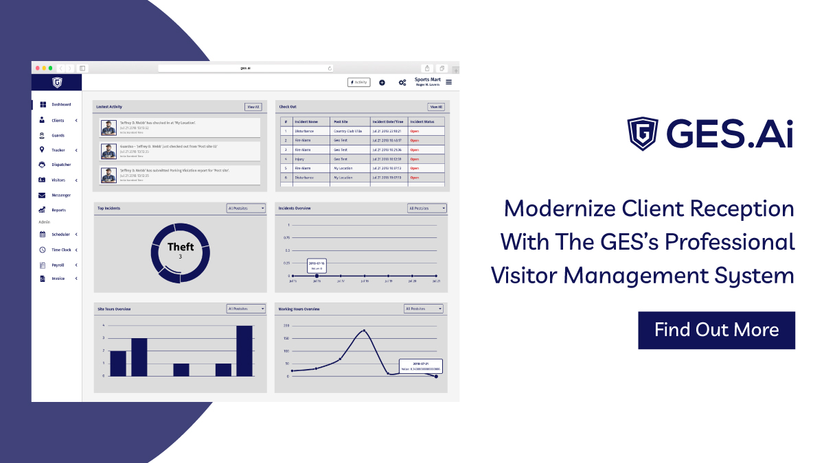 With the GES’s modern #visitormanagement solution, completely eliminate the reliance on paper logs and store visitor &amp; vehicle details on the cloud for greater efficiency &amp; security.

Find out more: bit.ly/2OdbIGS