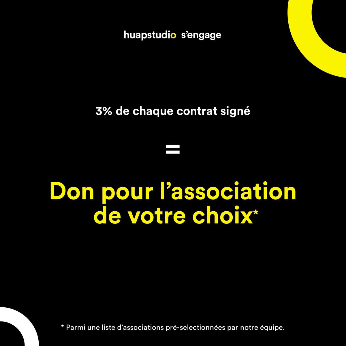 huapstudio's tweet photo. En cette période où #mobilisation et #solidarité n'ont jamais été aussi présents, nous pensons que cet élan ne devrait pas s'essoufler.

C'est pourquoi, Huap s'engage à reverser 3% de chaque contrat signé à l'association de votre choix.

En savoir plus : https://t.co/VzyROX1OCL https://t.co/FjhQZjc3za