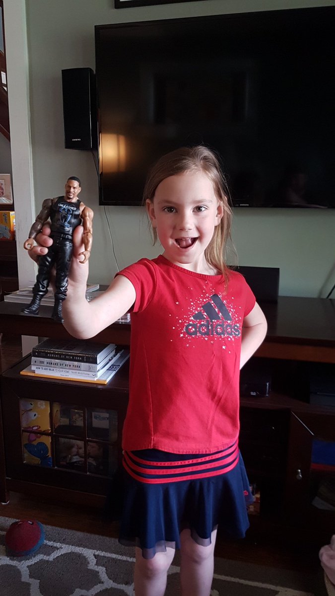 duchbaggio's tweet photo. #KaylaJean was very excited to get her first very own @WWE action figure. She only calls him #TheBigDog @WWERomanReigns. She misses him very much and was pumped to get this! #WrestlingFamily #wwe #actionfigures https://t.co/PAkamp1flT