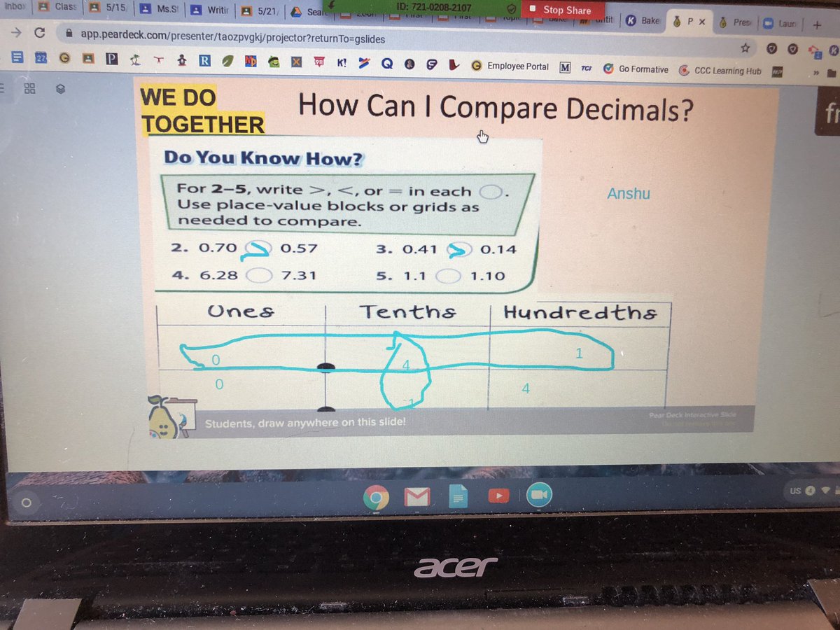 dbaker9281's tweet photo. Comparing decimals with Kami and PD and proud student moment!! Keep up the hard work! #finsupDC @MsFaheyRoom30 @definocentral https://t.co/vvMksbs7Wn
