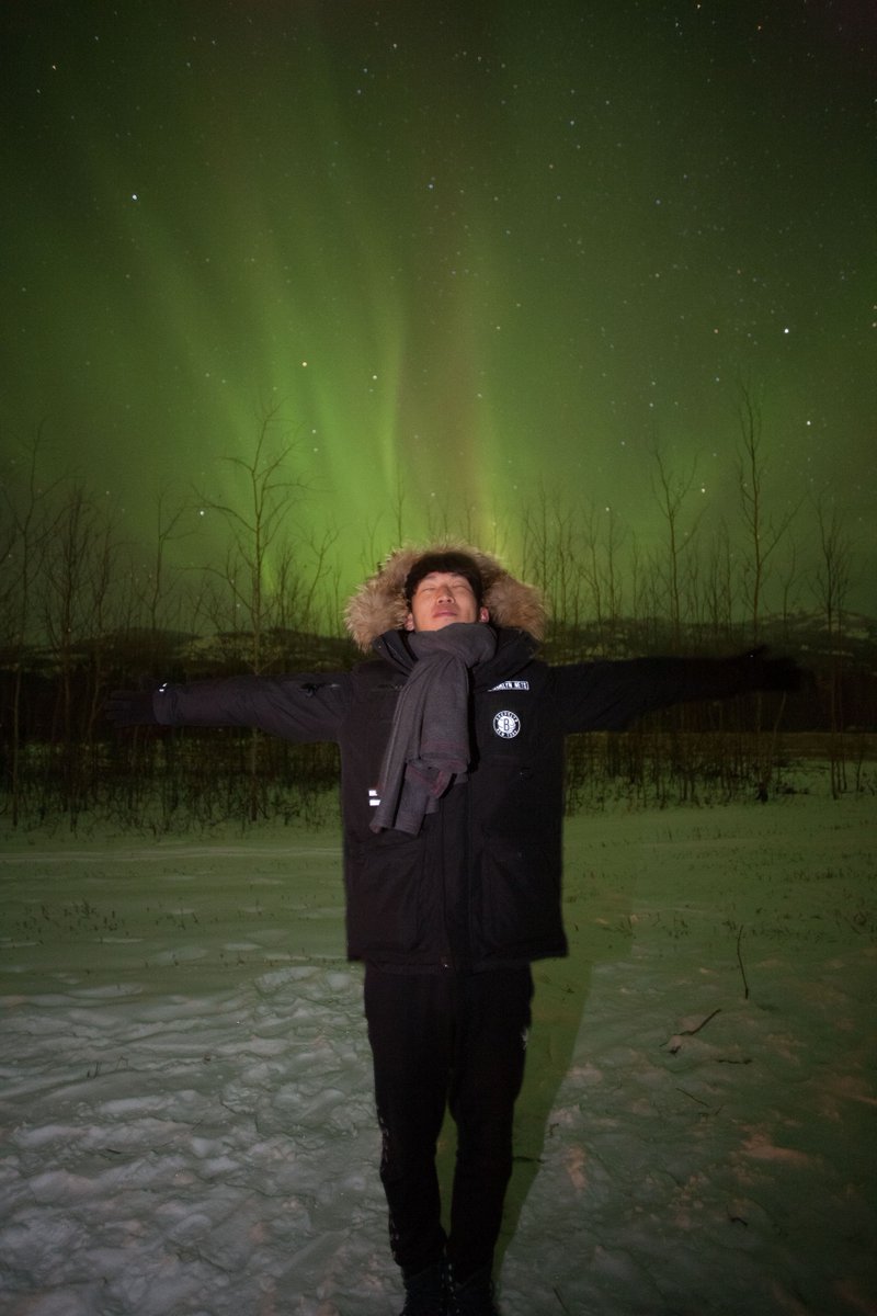 Embracing the beauty! #northernlights #auroraborealis #ExploreYukon