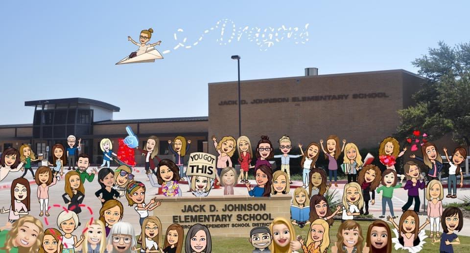Jack_D_Johnson's tweet photo. Our building might be empty, but you still take up a mighty big place in our hearts. We are so thankful for our community and want you to know... together we are #DragonStrong! #JESfamily

Thank you to @MissPfenninger for this amazing creation! https://t.co/Th2HV8oA0f
