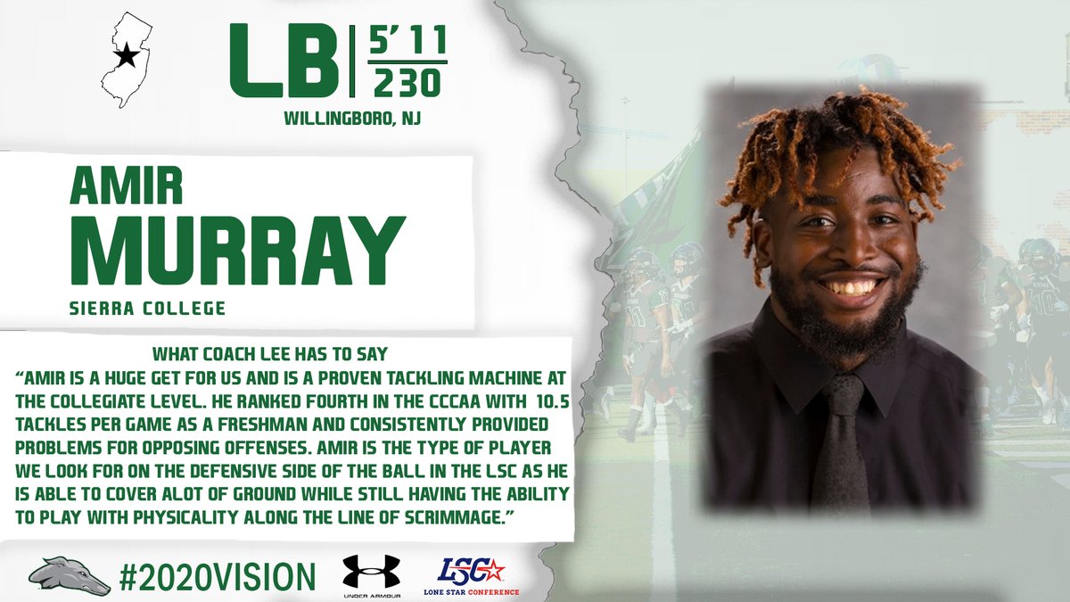 A big time get for <a href="/ENMUFootball/">Eastern New Mexico University Football</a> in Amir Murray, who totaled 141 tackles in just 14 games during his time at Sierra College! 

Welcome to the Greyhound Family Amir!

#ENMU
#HOUNDSGOTTAEAT
