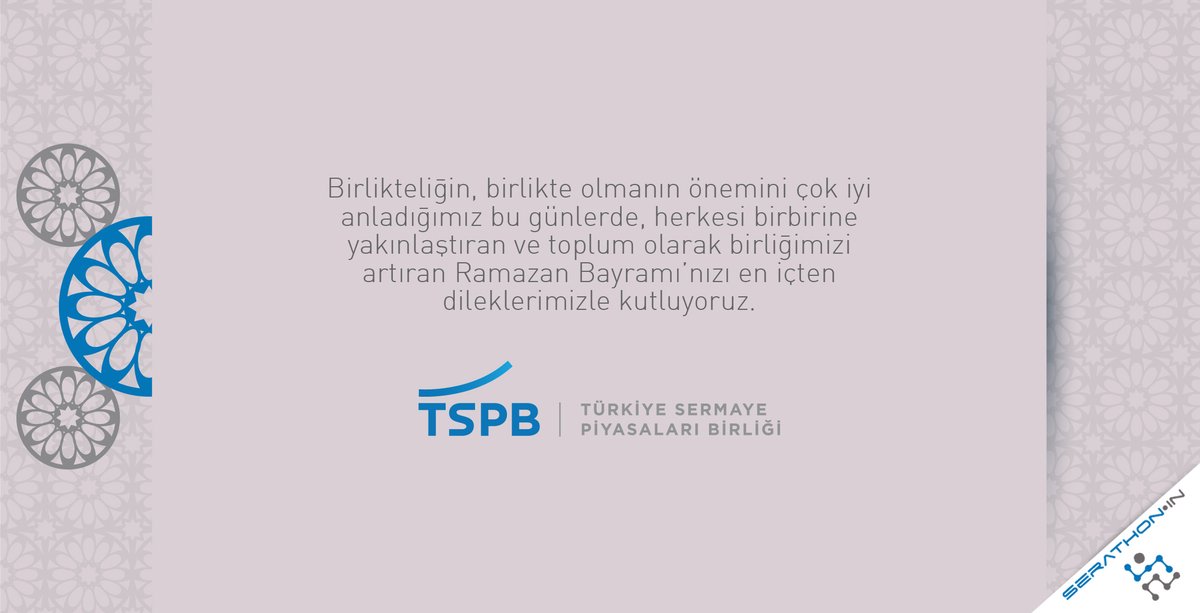 Serathon_in's tweet photo. Birlikteliğin, birlikte olmanın önemini çok iyi anladığımız bu günlerde, herkesi birbirine yakınlaştıran ve toplum olarak birliğimizi artıran Ramazan Bayramınız kutlu olsun! Daha nice güzel bayramları birlikte geçirebilmek dileğiyle… 
#Serathonin #RamazanBayramı https://t.co/qV8K851EiI