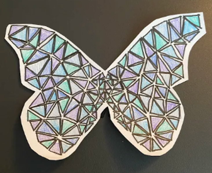 MsFenneuffMHS's tweet photo. Shout out to my amazing #geometry students - check out their Triangle Art projects #remotelearning #mathart 

https://t.co/C4IQFW6gfH https://t.co/PNTdZDW2bt