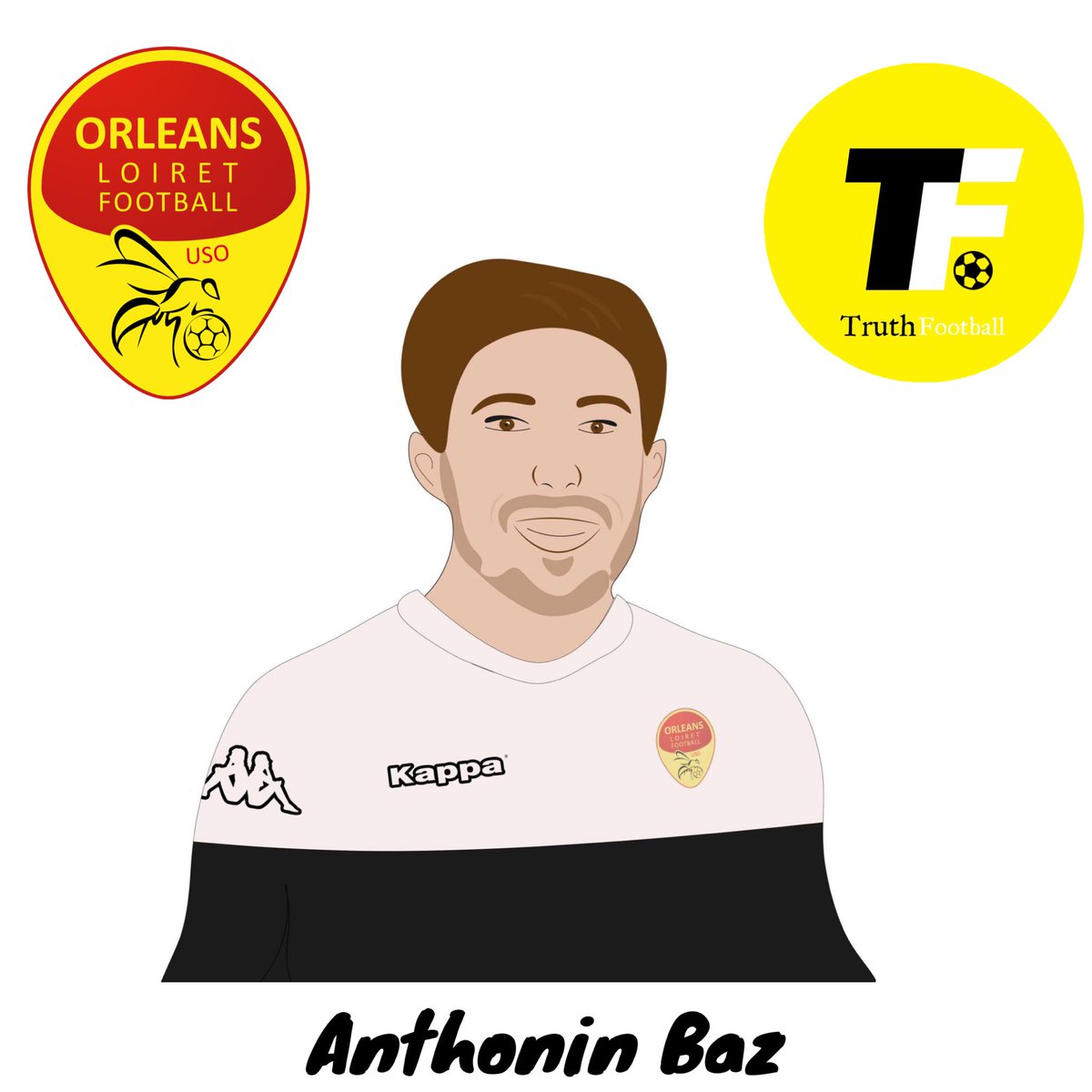 TruthFootball1's tweet photo. Rendez-vous mardi 18h pour notre deuxième interview avec @AnthoninBaz coach adjoint de la réserve de l'Us Orleans et notamment passé par Troyes, le Paris FC, le Red Star et Caen qui évoquera avec nous sa vision du football et sa carrière déjà pleine de rebondissements. 🟡⚽️ https://t.co/JGv4bgeAc1