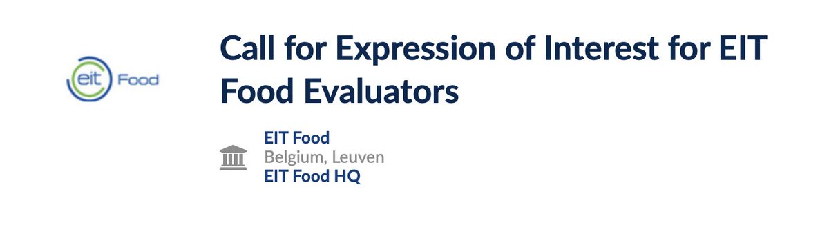 EuroFIRAISBL's tweet photo. EIT Food is looking for help and would like to expand its pool of independent experts to review 2021 proposals in the areas of Business Creation &amp; Innovation. Visit https://t.co/biKbpOv0Yb for more information. https://t.co/bSbQLbLex7