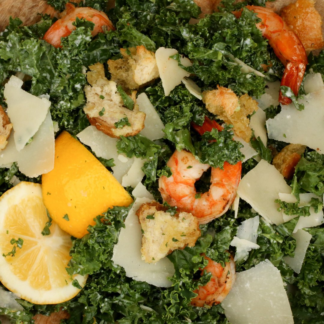 trueleaffarms's tweet photo. Celebrate #NationalSaladMonth with a Kale Caesar with shrimp! Recipe Link: https://t.co/PmMMK13xxo #WeRSaladGrowers #KaleYeah https://t.co/fGGyRvQkBh