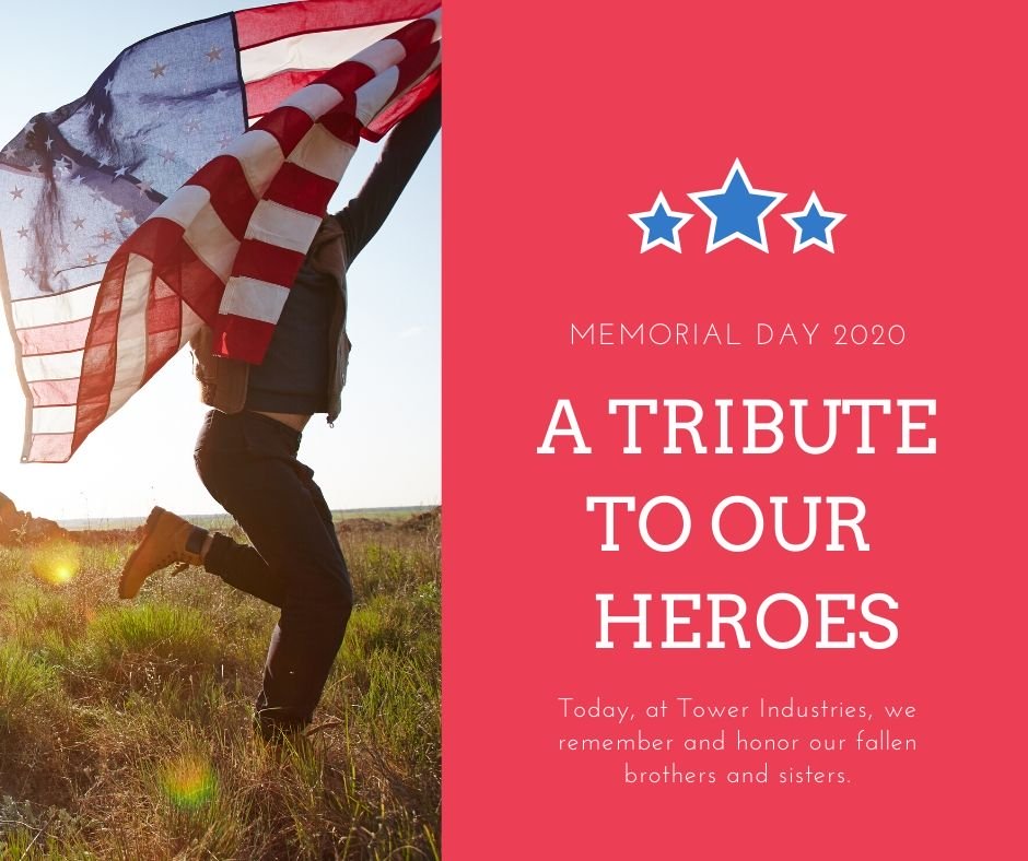 TowerSurfaces's tweet image. Tower Industries will be closed Monday, May 25th as we reflect upon, honor, and appreciate those who have sacrificed for our freedoms. #memorialday #usa #patriotic #america #troops #armedforces