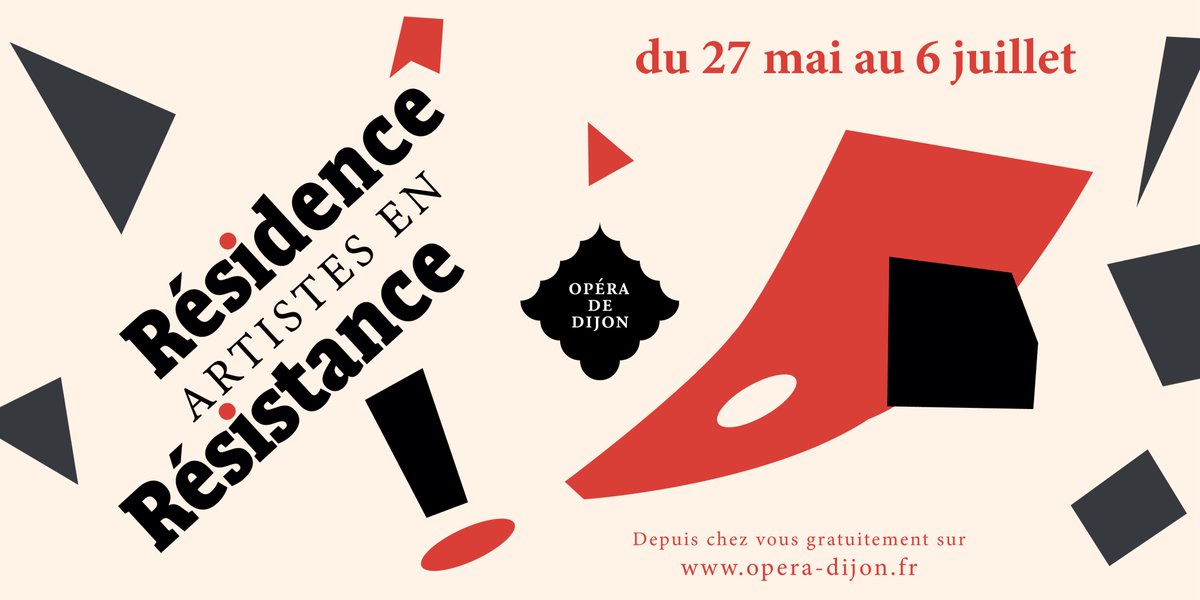 OperaDijon's tweet photo. ⏱️J-5 avant le lancement du festival en ligne « Artistes en résistance | en résidence » de l'#OpéraDijon ! Du 27/05 au 6/07, profitez d'une diffusion inédite de 36 concerts donnés par nos artistes en résidence et autres artistes de renom, dans le respect des consignes sanitaires! https://t.co/1hwabH9Ypr