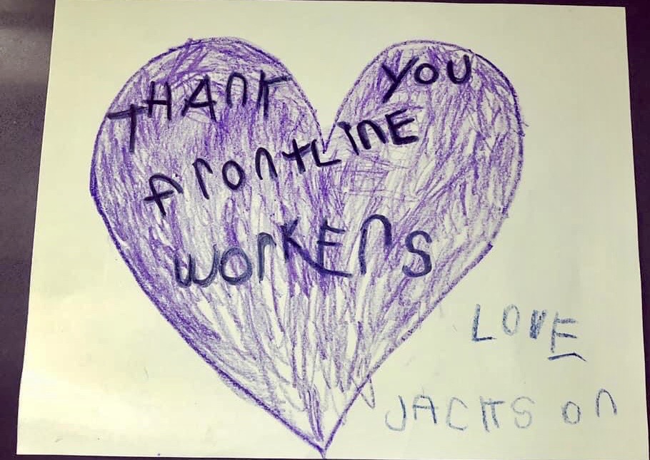 Our associates &amp; their families have been sharing ways they offer encouragement to our frontline teams. Their drawings are so sweet we wanted to share! The first one is from Jackson, one of our associate’s 5-year-old grandson! 

Thank You Jackson! #frontlineheroes #compassheroes
