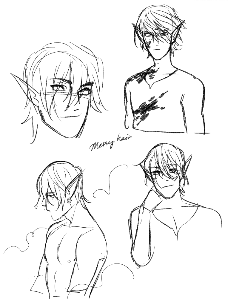 random Caspian doodles indulging in making his nice hair all messy hehe