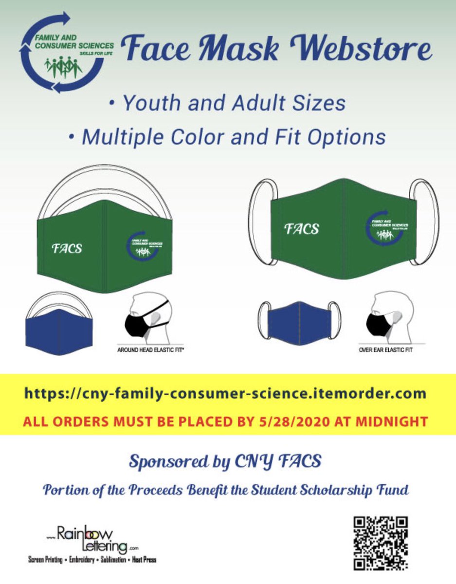 Supper CNY Student Scholars by buying a mask! #NYSAFCSE #FACS #FCS #FACSisFun