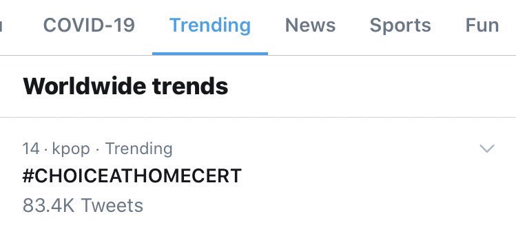 How about one last push for  #CHOICEATHOMECONCERT? Can we make it to 100K tweets under the hashtag? We only need 17k more!  #ACE  #에이스