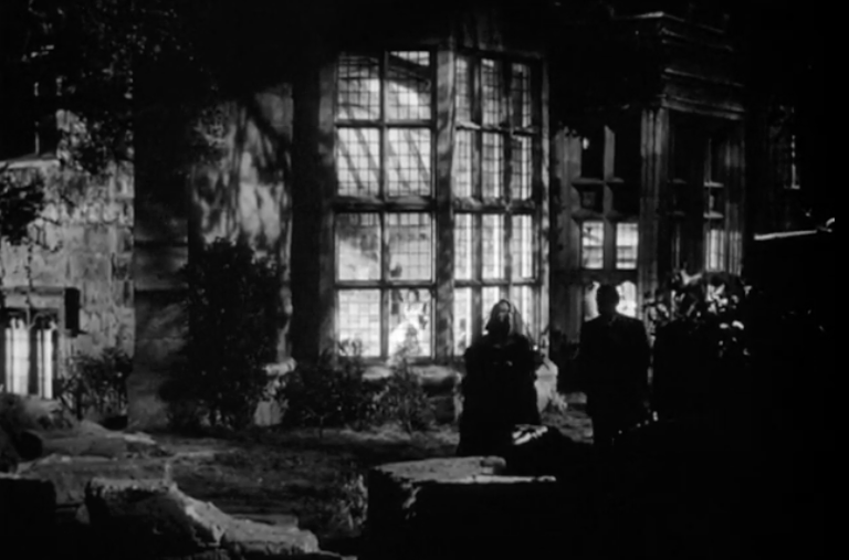 1943 Thornfield. Pros: Black and white, gloomy and dramatic. You can almost touch the cobwebs. Bay windows, arches, candelabra galore. Cons: Comes with Orson Welles. It's actually in America.Shot in: 20th century Fox studios.