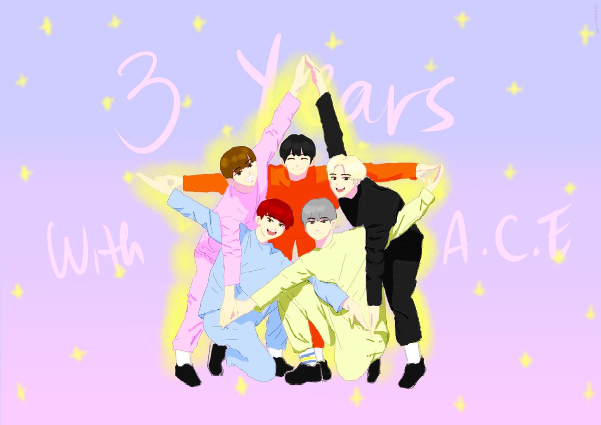happy 3rd anniversary  #ACE3rdDebutAnniversary  #3yearsWithChoice  #3yearsWithACE  #ACE  #에이스  #acefanart  @official_ACE7