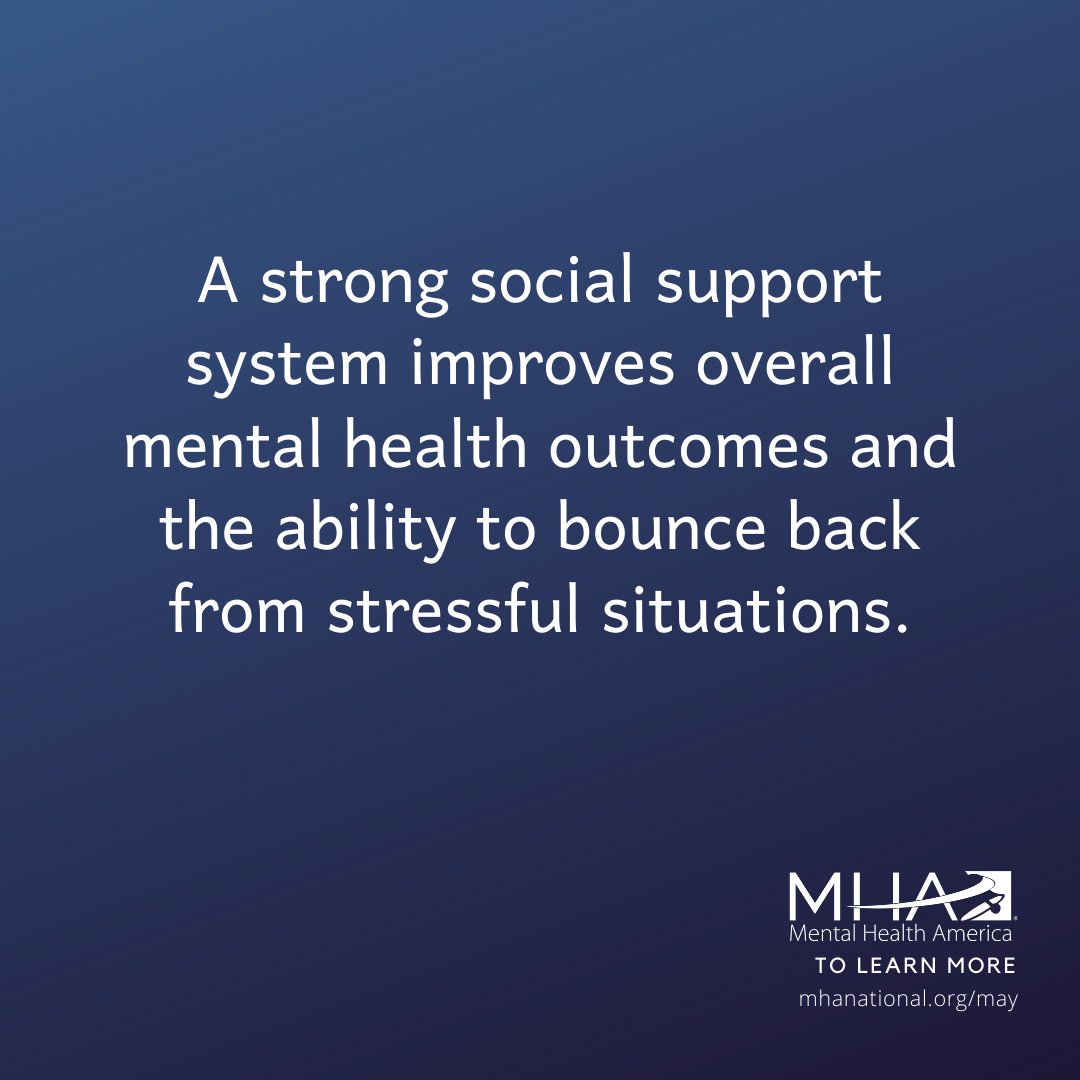Being lonely causes the same amount of damage to your lifespan as smoking 15 cigarettes a day and is more dangerous to health than obesity.
It’s hard to know how to make connections, but you can learn how using #tools2thrive: mhanational.org/may. #mentalhealthmonth #mhm20