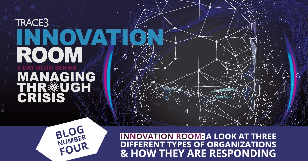 trace3's tweet photo. Startups, Investment Firms, Enterprise IT orgs - OH MY! Check out how they are responding to the #CronaVirus #Crisis in the latest #InnovationRoom #blog https://t.co/2TOXqJNCbI #wearetrace3 #trace3blog #trace3innovation #innovation #startups #technology #thoughtleadership https://t.co/jQ55wyPoM1