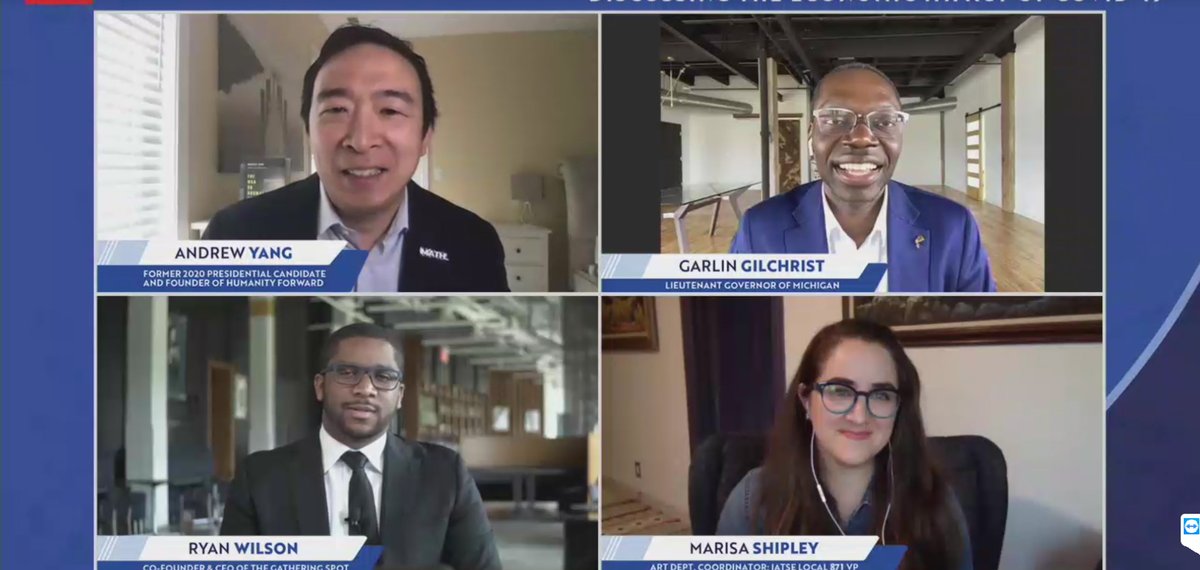 Local871's tweet photo. ICYMI - #ialocal871 VP & #ReelEquity chair @marisaship nailed her appearance on Andrew Yang's Brunch Panel to discuss the effects of Covid-19, bringing the issue of low pay for Hollywood Assistants as well as female-dominated crafts to the national stage.
WELL DONE MARISA! https://t.co/rZ5kTRHh2a