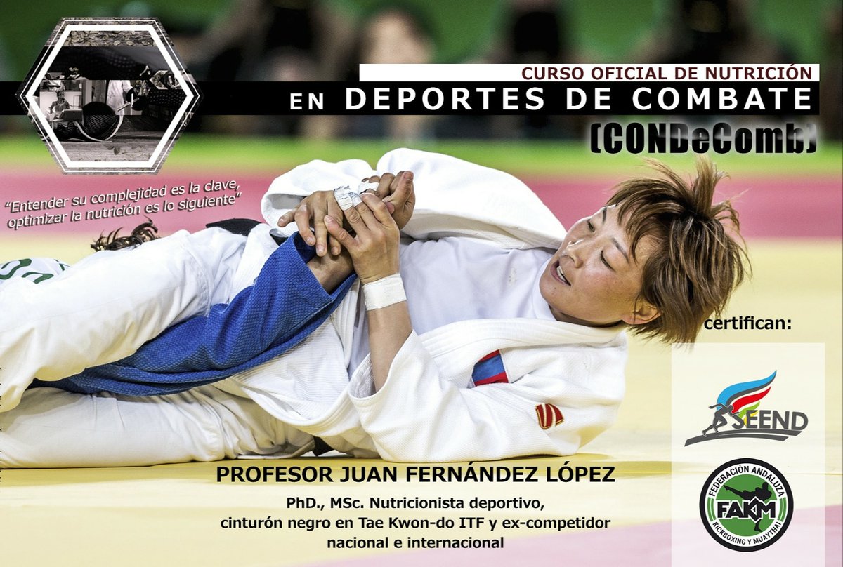 LA PRIMERA FORMACIÓN DE HABLA HISPANA SOBRE NUTRICIÓN APLICADA A DEPORTES DE COMBATE!

Curso 100% ON-LINE, específico, con una visión clara, precisa y aplicada a un conjunto de modalidades deportivas en auge. 

Informes e inscripción: formaciones@seend.es

COMIENZA EN JUNIO!!