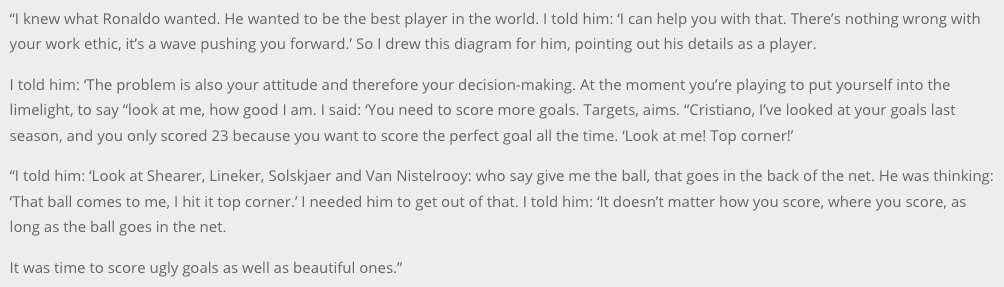 On the subject of 'finishing'.... there aren't many going in top corners and in off the post. Because that's how you score from 25 yards, which rarely happens. Shots from 8 yards beat the keeper mostly with pace. Are you training that?