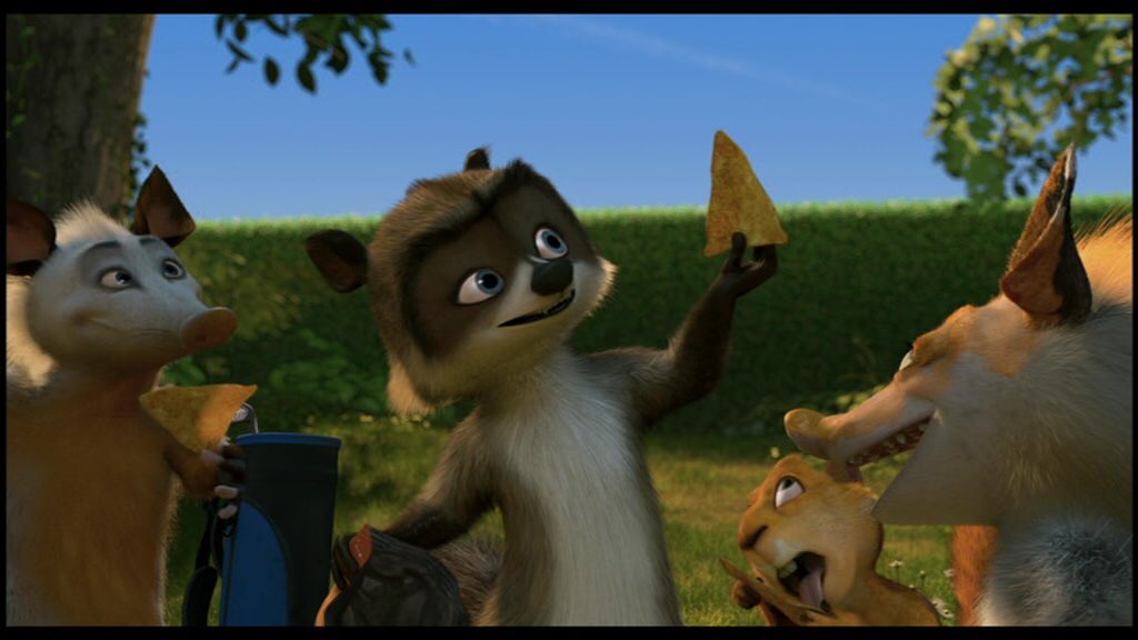 Both films are social commentaries regarding class differences. The animal family in Over the Hedge constantly struggle for food which is a necessity to living. In parasite, the Kim family live in poverty and struggle to get stable jobs to pay for food