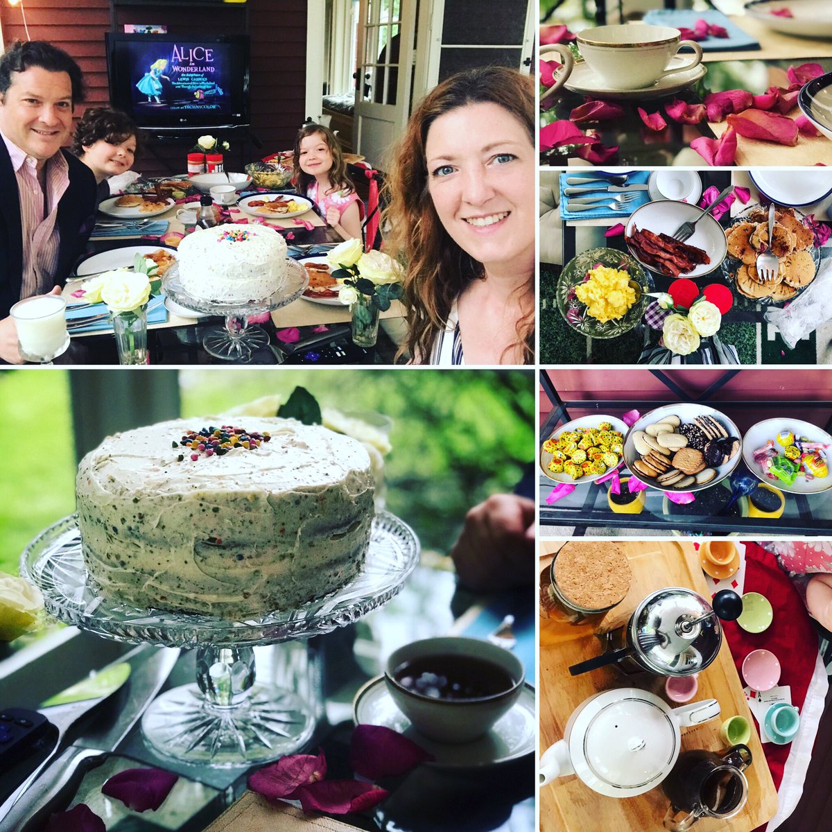 barbarajmeskin's tweet photo. #Quarantine #Week10 #fridayquaranparty #teaparty #jacketrequired @RossMeskin https://t.co/zCxY0QcCYj