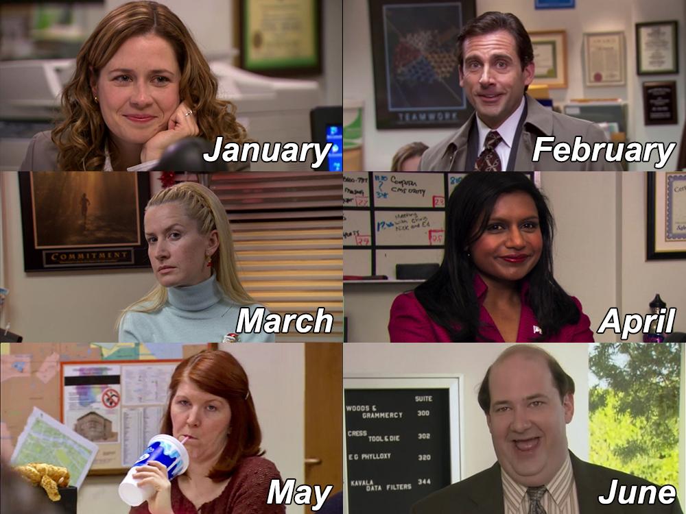theofficetv's tweet photo. You sit next to the person paired up with your birth month. Are you going to get any work done? #TheOffice https://t.co/Jw7b7BtBXd