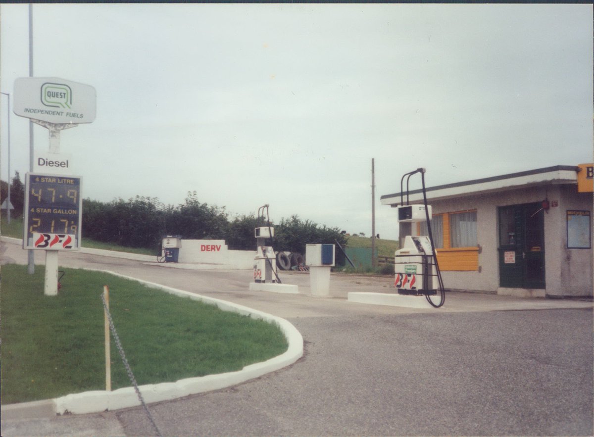 Day 152 of  #petrolstationsQuest / BFL, Brighton Garage, Brighton Cross, Cornwall, c1993  https://www.flickr.com/photos/danlockton/16264198825/  https://www.flickr.com/photos/danlockton/16078332807/An independent garage on what was once the A39. I think this is a different Quest to a company operating in Shropshire in the 80s.