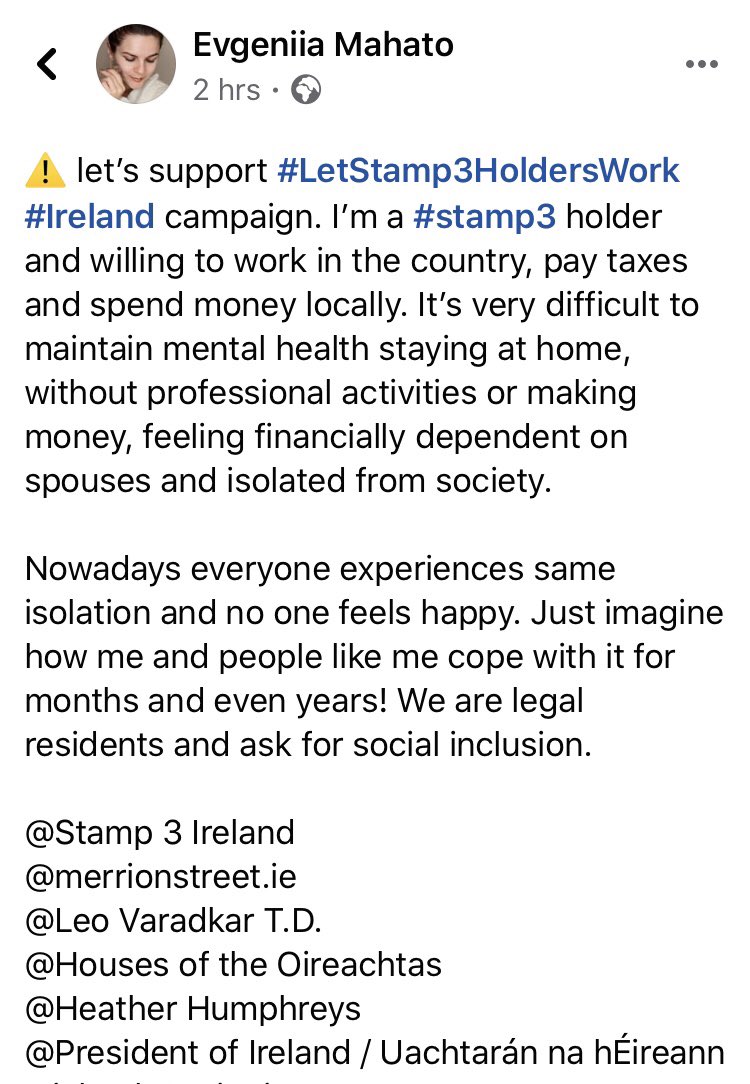 Stamp3Eire's tweet photo. #stamp3 #RightToWork #Ireland #LetStamp3HoldersWork #InThisTogether @merrionstreet @immigrationIRL @MigrantRightsIr @NascIreland @irishmigrants @OpenDoorsToWork @EnterInnov @DeptJusticeIRL @OireachtasNews https://t.co/kzVLlSkPPs