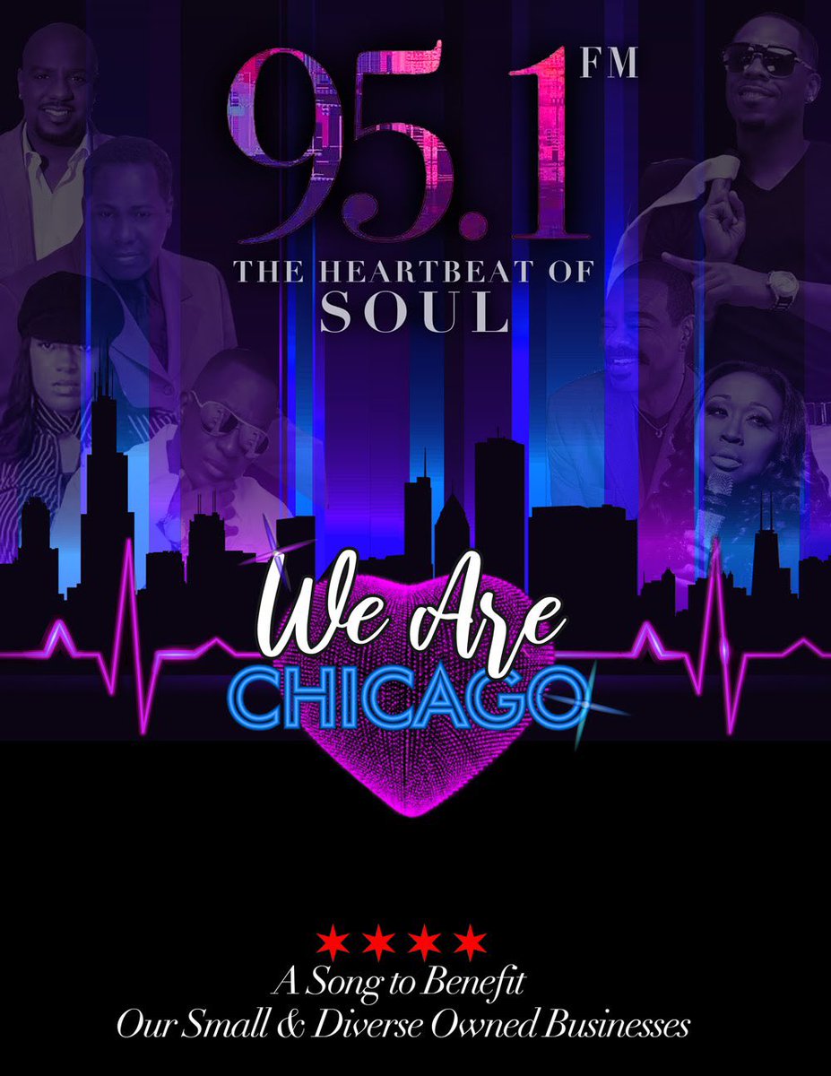 At 5 pm today, tune in to NBC Chicago to hear about a new project, ‘We Are Chicago’ sponsored by 95.1 FM.

#DariusBrooks #TerisaGriffin #LeeAnnTrotter #WeAreChicago #Covid19 #Coronavirus #COVIDー19