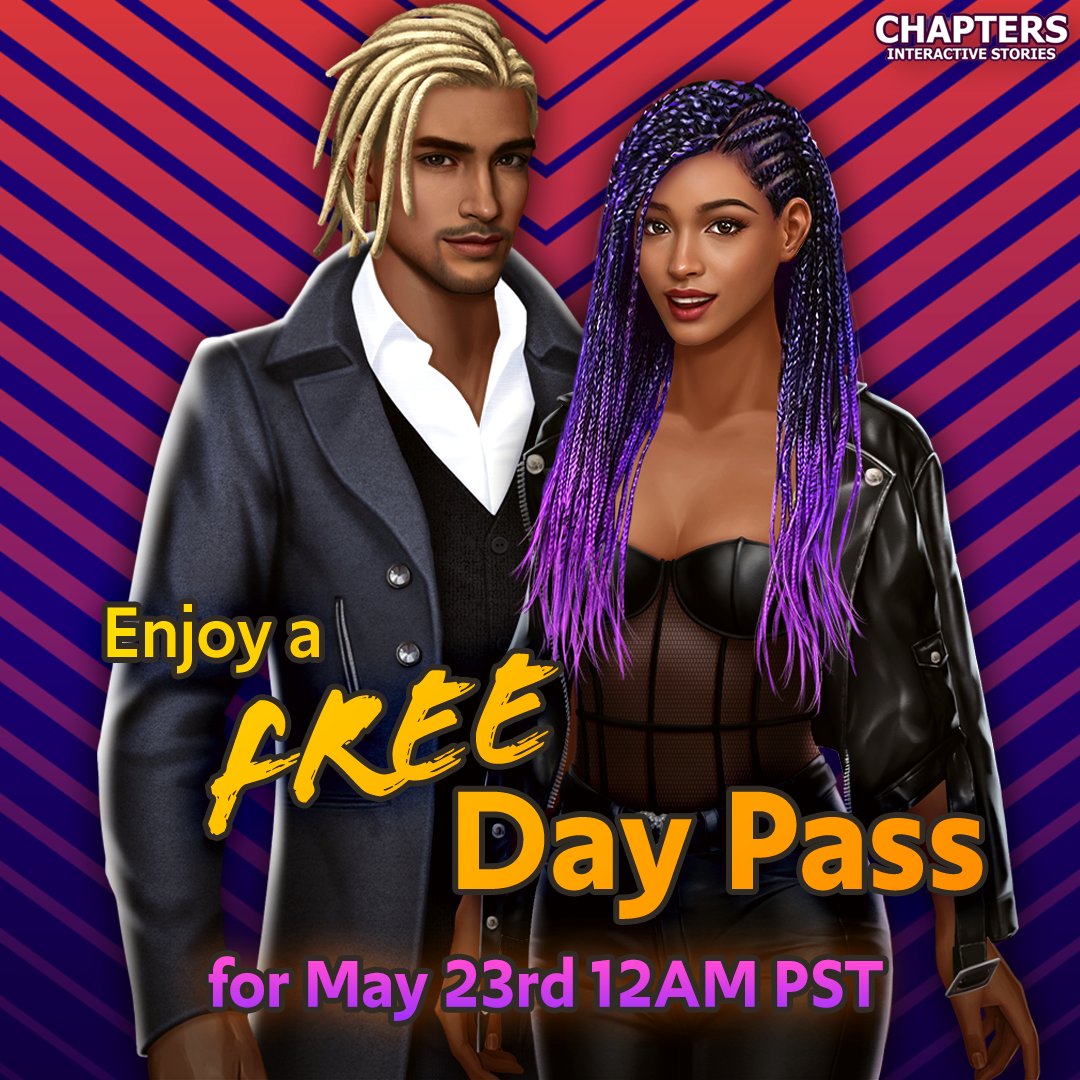 ChaptersGame's tweet photo. Chapters Surprise! 🎁
Log in tomorrow to find out which FREE Day Pass you get!

#ChaptersGame https://t.co/ILHw0yPFat