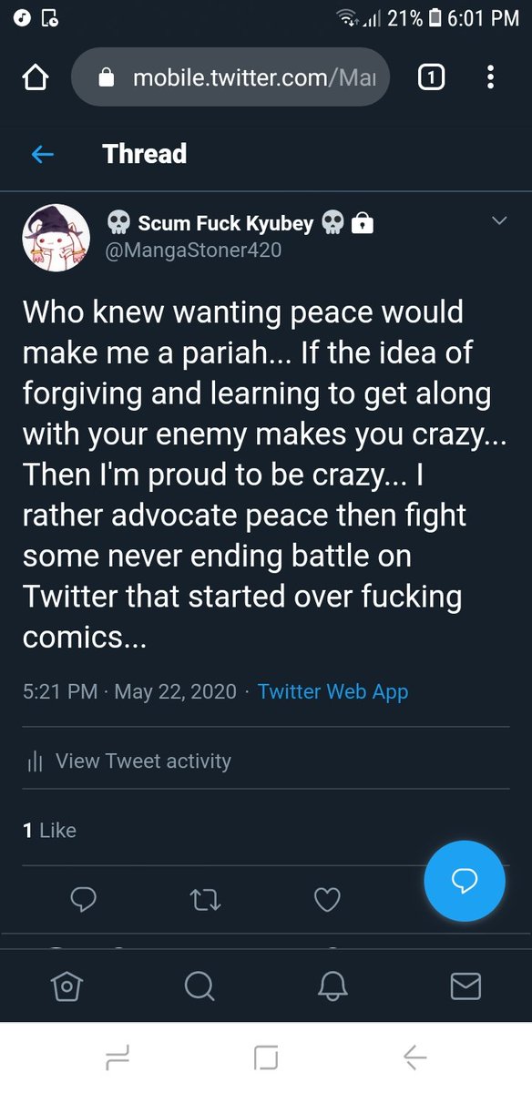ZomaTheWatcher's tweet photo. @m6rg9n @TheVikkiVerse From my private account, I figured it would be cowardly if I didn't let y'all see this. https://t.co/iCr5wmB7Ow