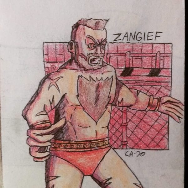 The1ChrisM1's tweet photo. #zangief #zangiefstreetfighter #bearhug #StreetFighter #videogames #sketch #drawing #coloredpencil https://t.co/wAglAggGHy