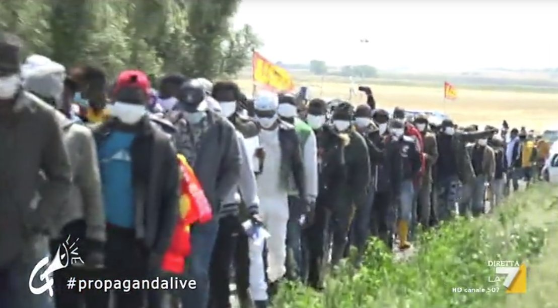 welikeduel's tweet image. Cathy La Torre, Aboubakar Soumahoro e lo sciopero dei braccianti del 21 maggio contro il decreto rilancio, a cui hanno aderito anche i consumatori

#propagandalive @catlatorre @aboubakar_soum