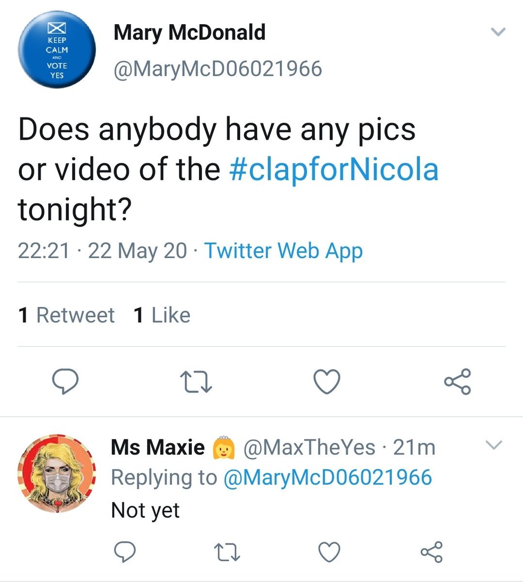 MEGA LOL ☺

#TheClapForNicola 😉