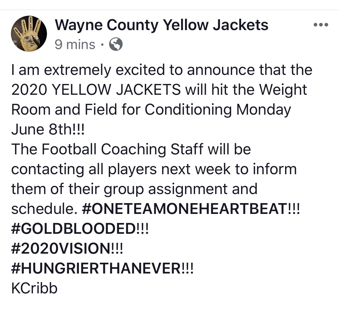 WC Yellow Jackets (@kencribb) on Twitter photo 