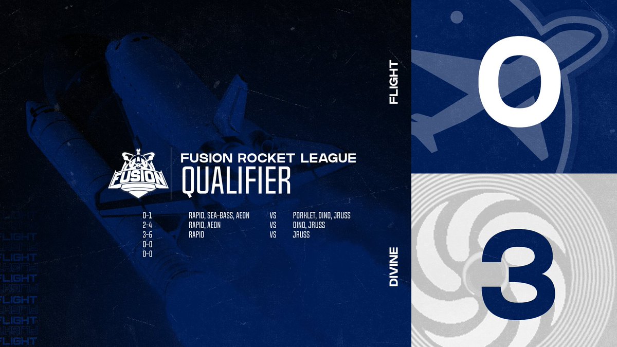 Very big oof... 😪

We drop out of the Fusion RL Qualifier after a 0-3 loss in lower Rd 2 ✈️