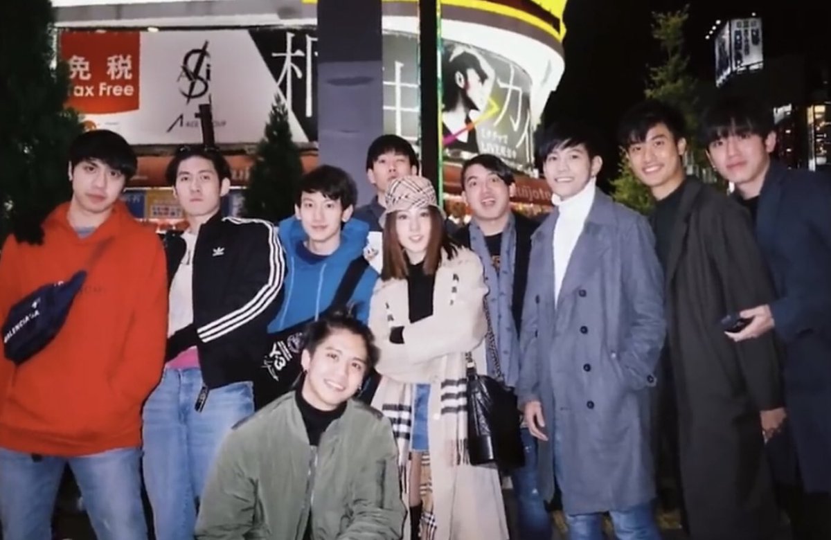 backstory:so in this japan trip a lot of gmm peeps were in japan too for a vacationbut it was only on the 3rd day when taynew finally met with their other friends. the first 2 days are just their private time together, they booked a separate hotel from the others