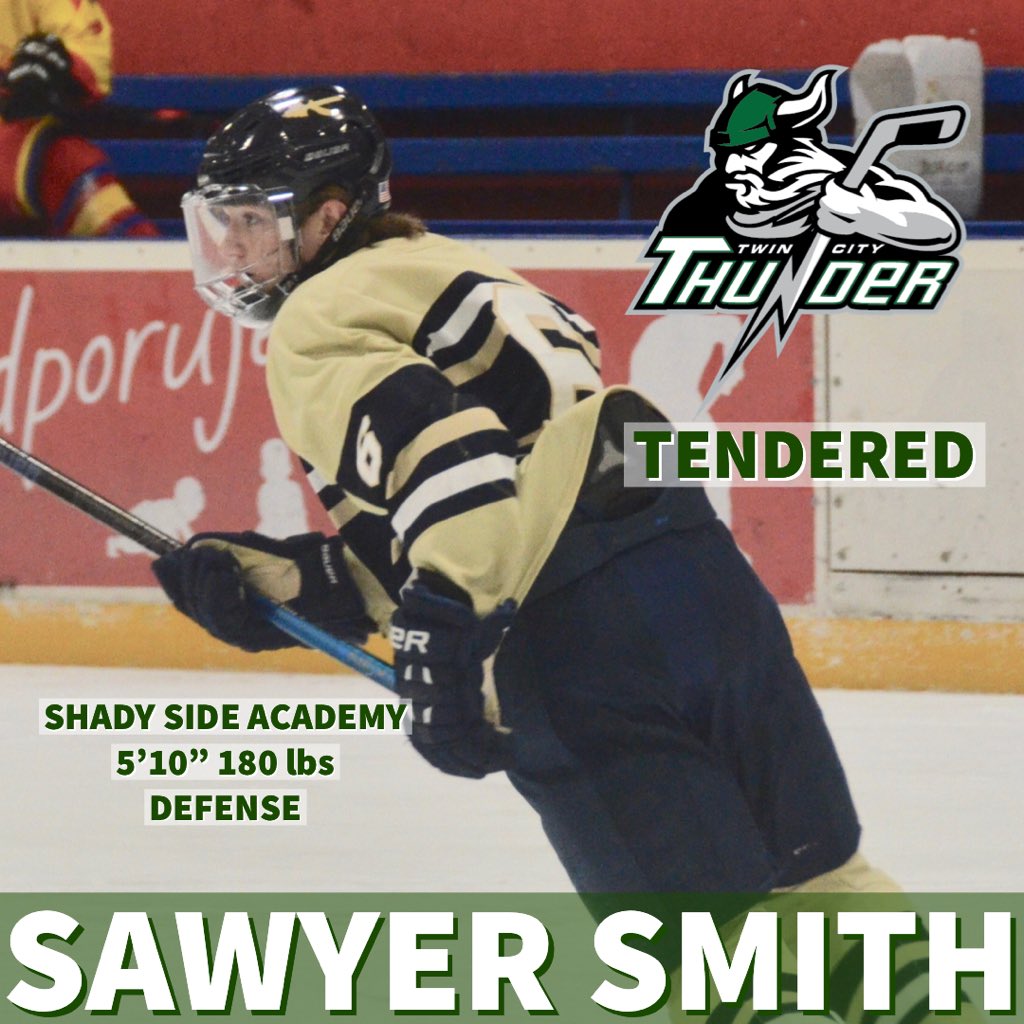 We are pleased to announce that 5’10” 180 lb d man Sawyer Smith has signed a <a href="/USPHL/">USPHL</a> #ncdc #tender
He comes from Shady Side Academy in Pittsburgh, PA.
Smith is a strong skating, puck moving d man who takes pride in his position and has the ability to add offense.